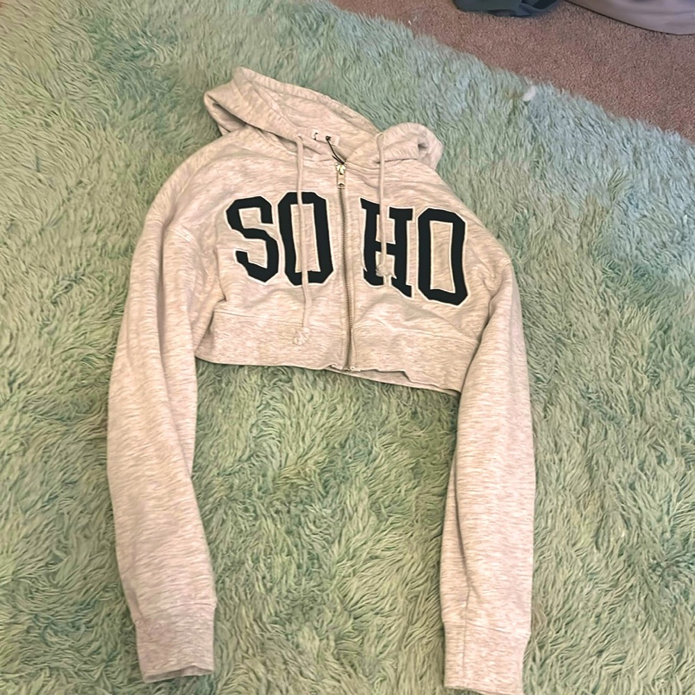 Cropped zip up from garage worn once size small